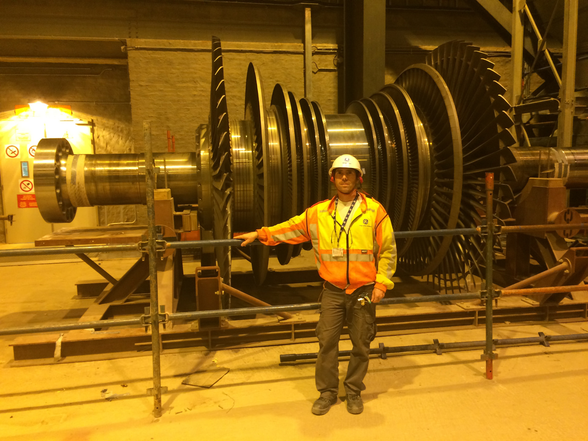 Turbine à vapeur 800 MW, intervention sur rotor